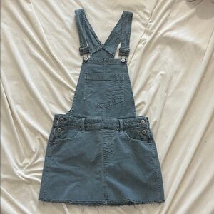 American Eagle Outfitters Light Blue corduroy overall mini Skirt size XS